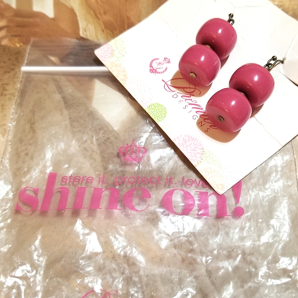 NEW Premier Designs 🔥 Pink Chunky Bead Dangle Earrings - Picture 3 of 6